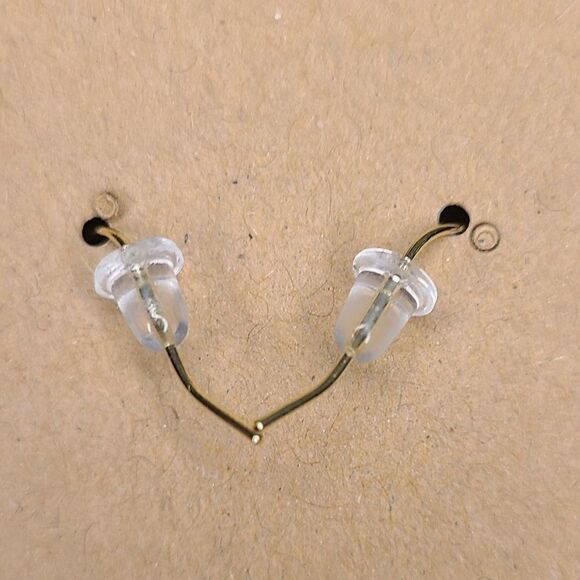 New Hand Crafted Cute White Bunny Rabbit Hook Earrings 14K Gold Plated - Picture 2 of 3